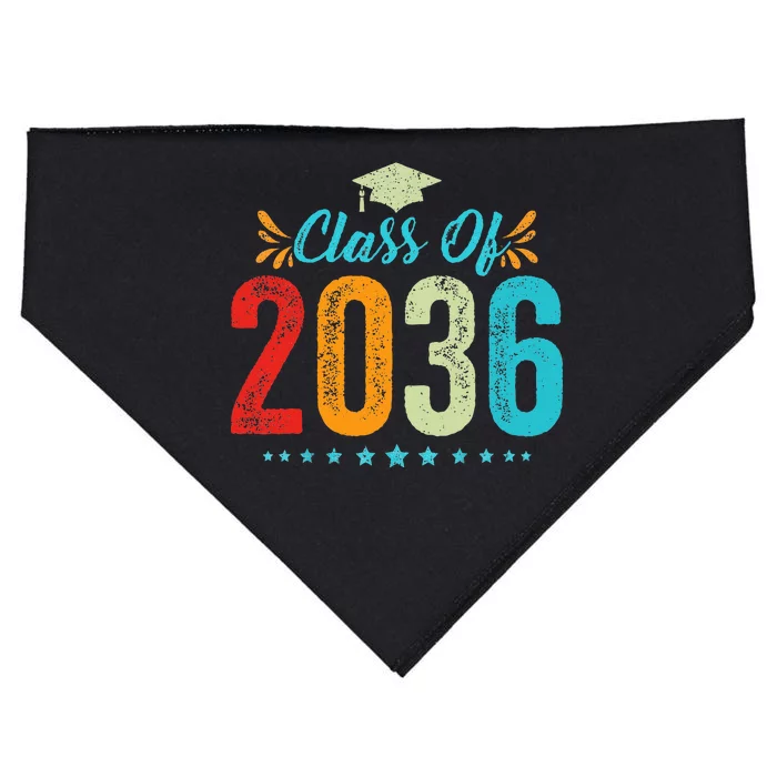 Class Of 2036 Grow With Me Graduation First Day Of School USA-Made Doggie Bandana