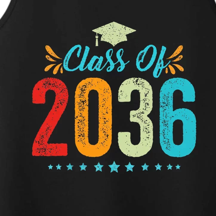 Class Of 2036 Grow With Me Graduation First Day Of School Performance Tank