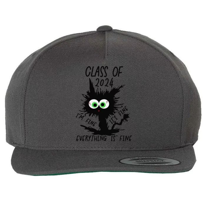 Class Of 2024 Funny Cute Wool Snapback Cap