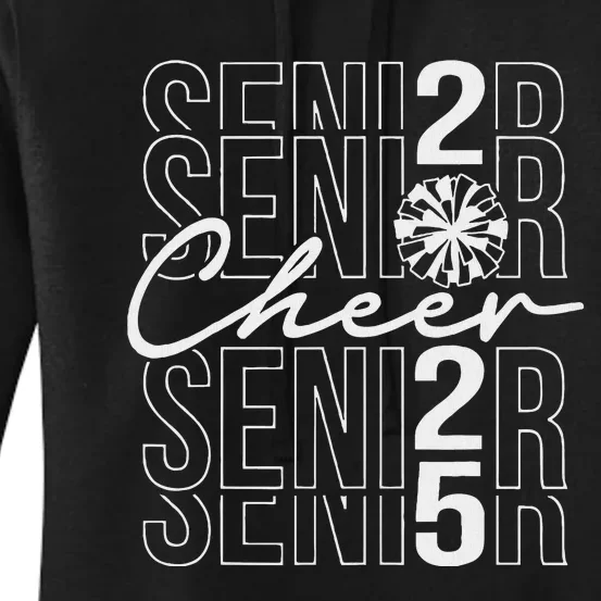 Class Of 2025 Senior Year Cheer Mom Senior 2025 Women's Pullover Hoodie