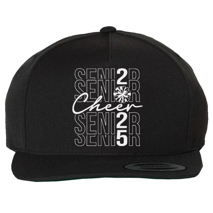 Class Of 2025 Senior Year Cheer Mom Senior 2025 Wool Snapback Cap