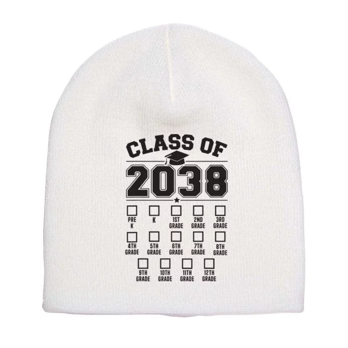 Class Of 2038 Grow With Me Checklist Prek To 12th Grade Short Acrylic Beanie