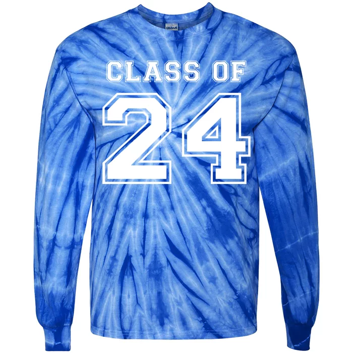 Class Of 2024 High School Fresh Varsity Back To School Gift Tie-Dye Long Sleeve Shirt