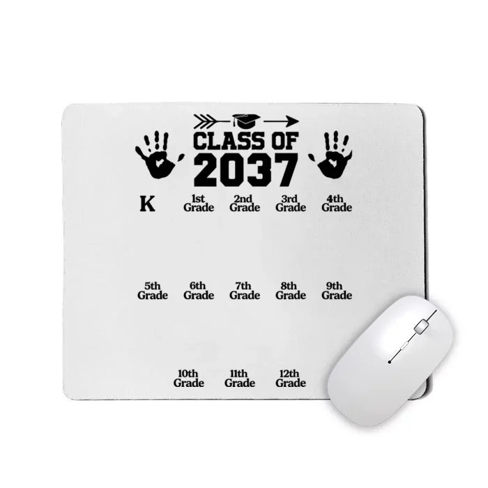 Class Of 2037 Grow With Me Handprint Prek 12th Grade Mousepad