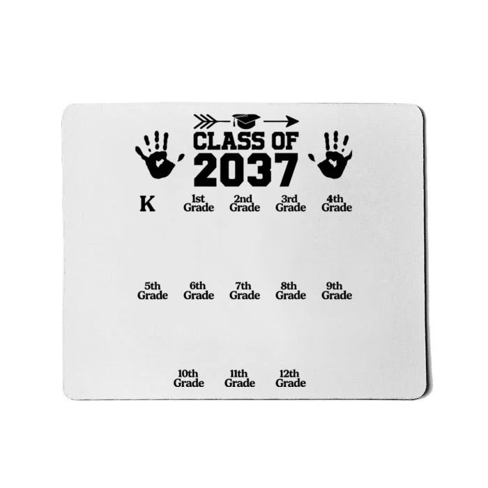 Class Of 2037 Grow With Me Handprint Prek 12th Grade Mousepad