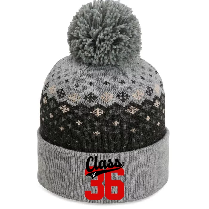 Class Of 2036 Retro Graduation Gift The Baniff Cuffed Pom Beanie