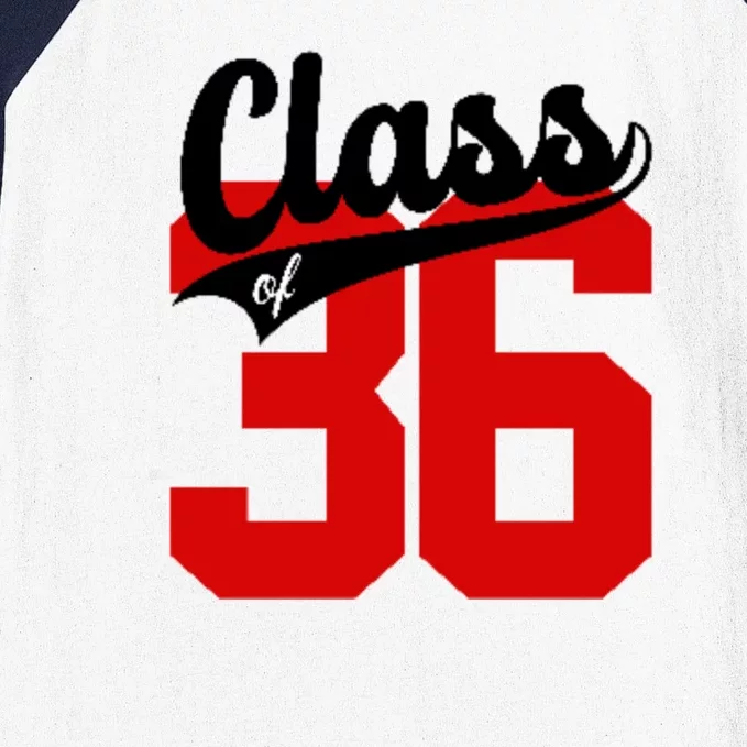 Class Of 2036 Retro Graduation Gift Baseball Sleeve Shirt