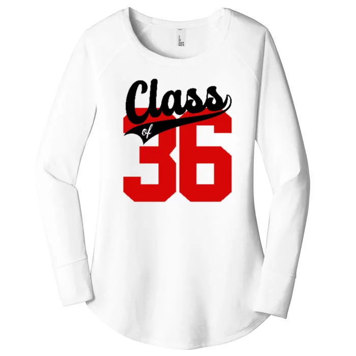 Class Of 2036 Retro Graduation Gift Women's Perfect Tri Tunic Long Sleeve Shirt