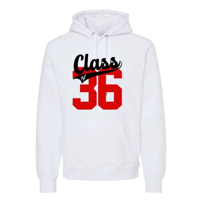 Class Of 2036 Retro Graduation Gift Premium Hoodie