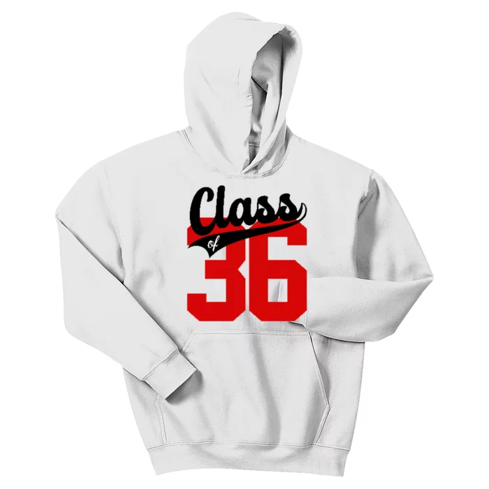 Class Of 2036 Retro Graduation Gift Kids Hoodie