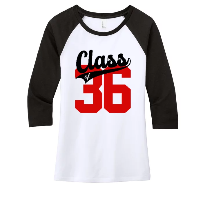 Class Of 2036 Retro Graduation Gift Women's Tri-Blend 3/4-Sleeve Raglan Shirt