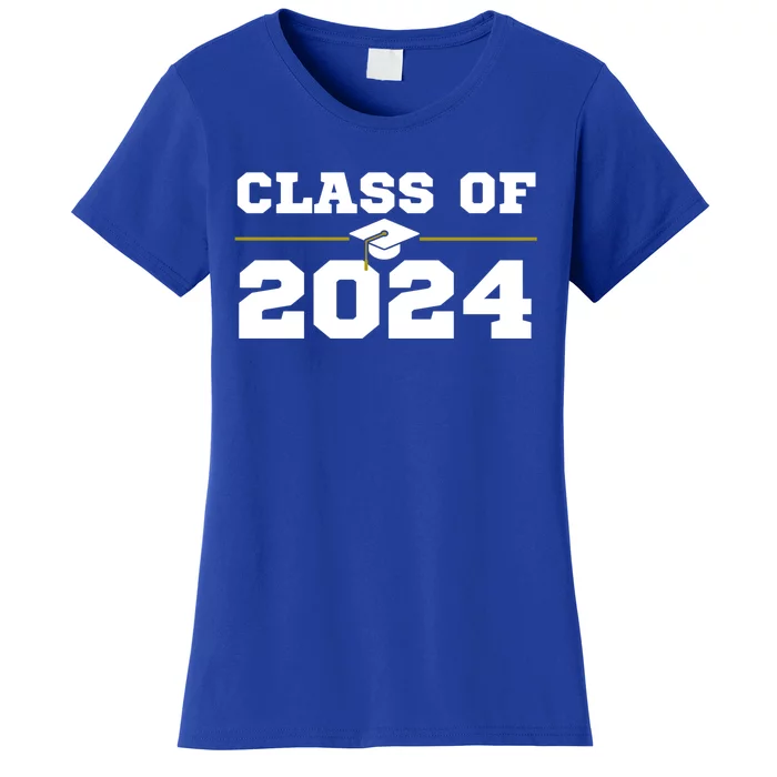 Class Of 2024 Meaningful Gift Senior Year 24 Back To School Colors Gift Women's T-Shirt