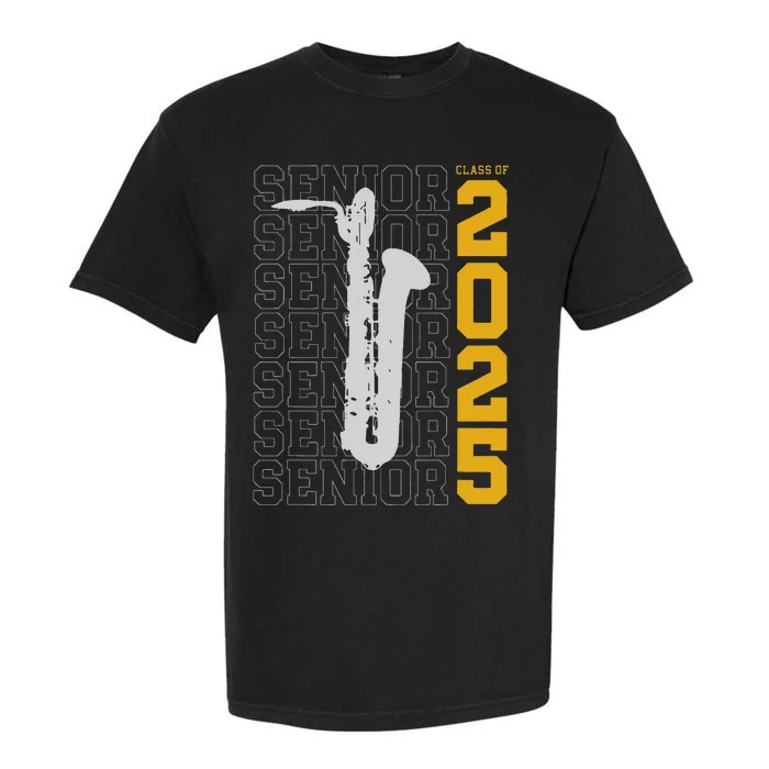 Class Of 2025 Senior Baritone Saxophone For Bari Sax Player Garment-Dyed Heavyweight T-Shirt