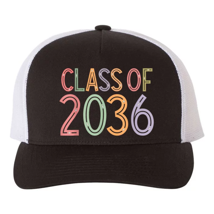 Class Of 2036 Grow With Me Graduation First Day Of School Yupoong Adult 5-Panel Trucker Hat