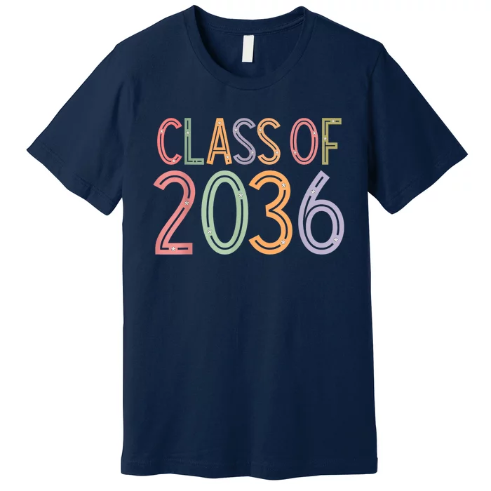 Class Of 2036 Grow With Me Graduation First Day Of School Premium T-Shirt