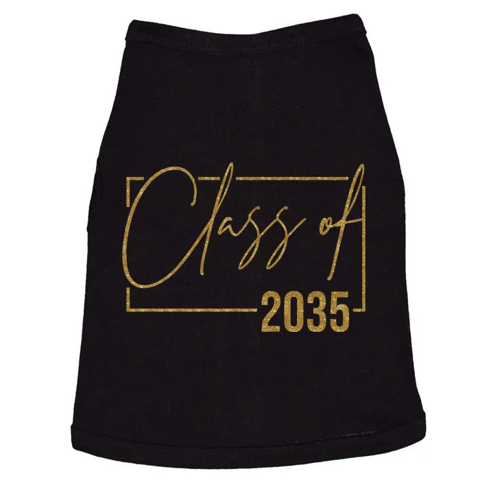 Class Of 2035 Gold Graduation Doggie Tank