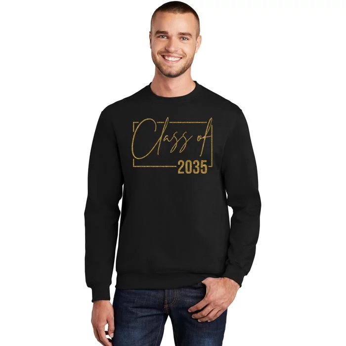 Class Of 2035 Gold Graduation Sweatshirt