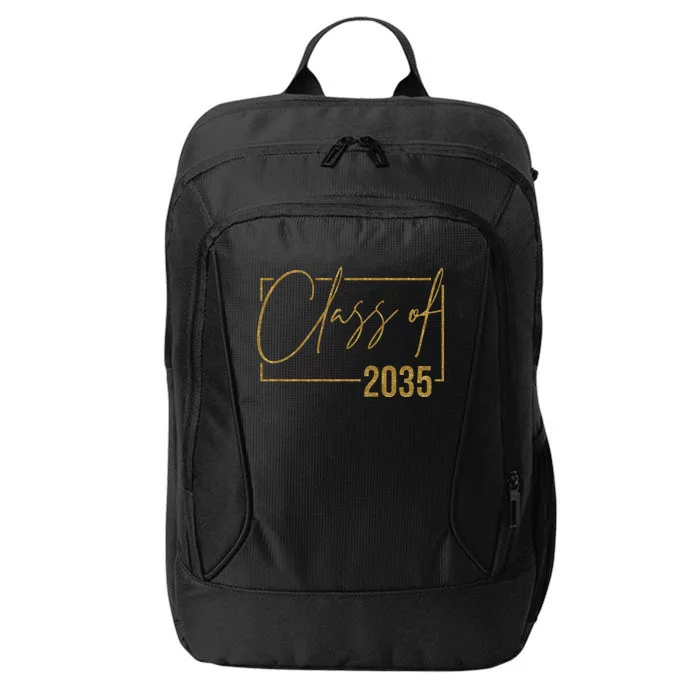 Class Of 2035 Gold Graduation City Backpack