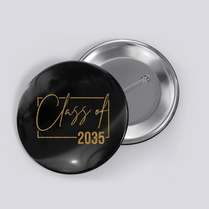 Class Of 2035 Gold Graduation Button