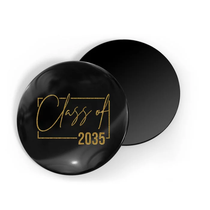 Class Of 2035 Gold Graduation Magnet