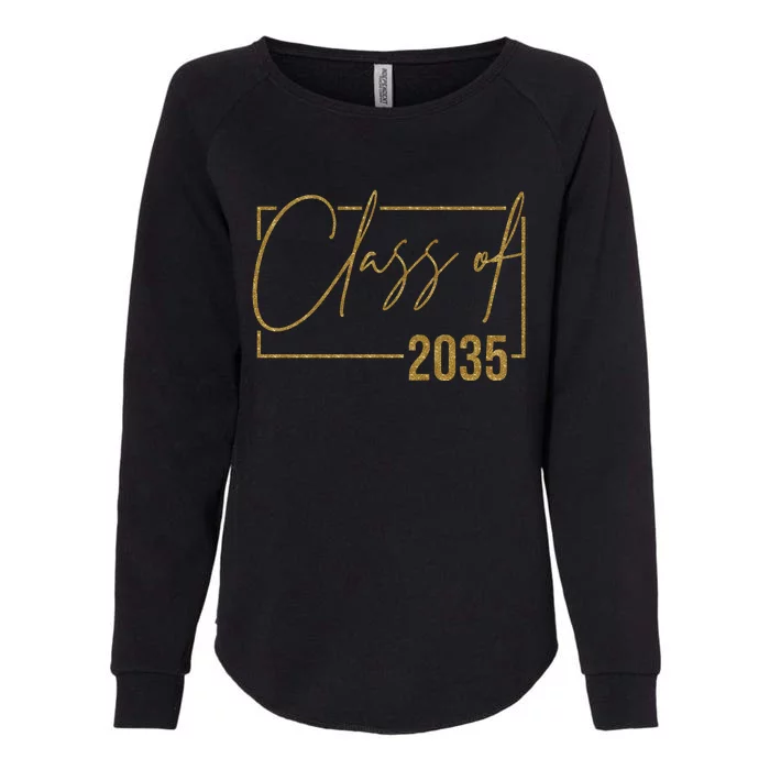 Class Of 2035 Gold Graduation Womens California Wash Sweatshirt