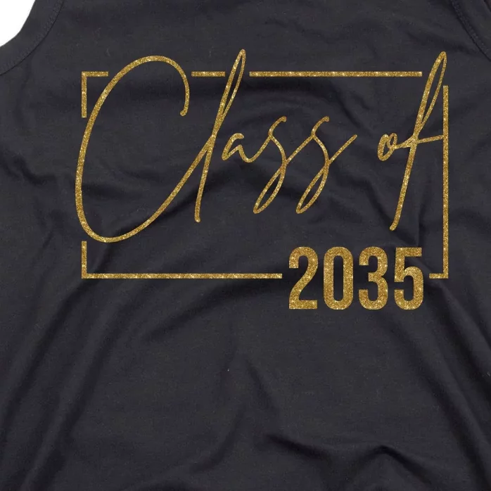 Class Of 2035 Gold Graduation Tank Top