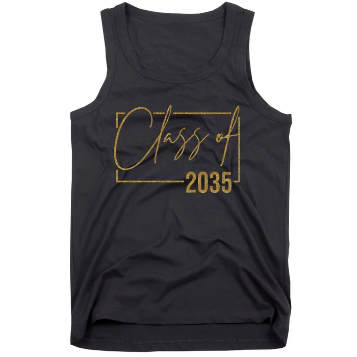 Class Of 2035 Gold Graduation Tank Top