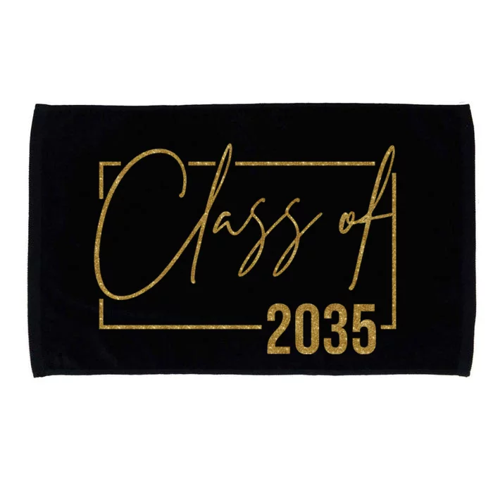 Class Of 2035 Gold Graduation Microfiber Hand Towel