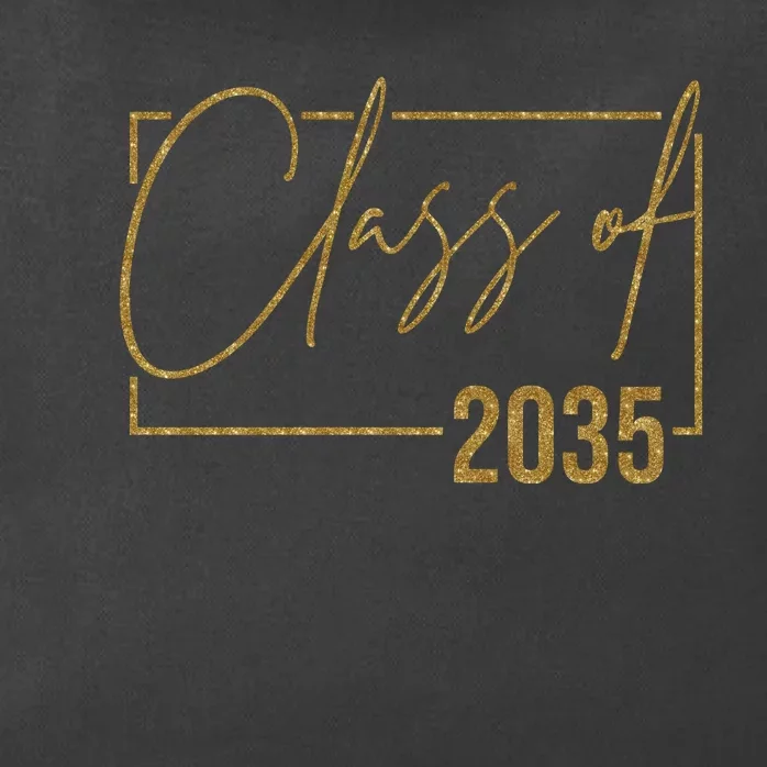 Class Of 2035 Gold Graduation Zip Tote Bag