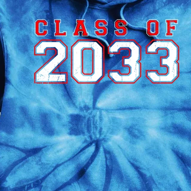 Class Of 2033 Grow With Me First Day Of School Kindergarten Gift Tie Dye Hoodie