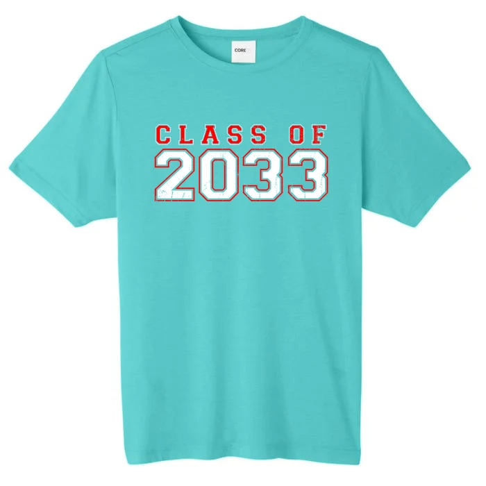 Class Of 2033 Grow With Me First Day Of School Kindergarten Gift ChromaSoft Performance T-Shirt