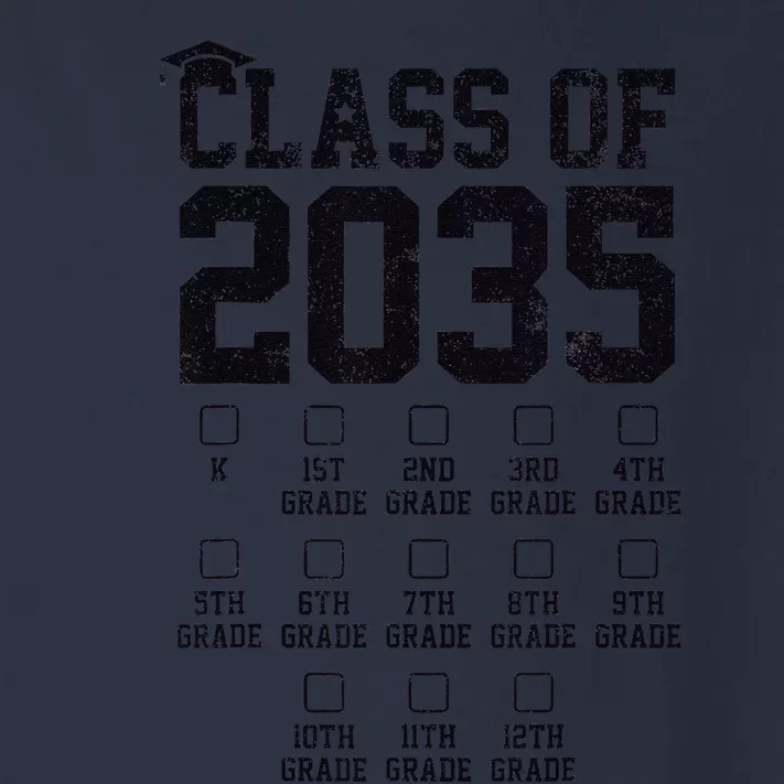 Class Of 2035 Grow With Me Check Marks First Day Of School Toddler Long Sleeve Shirt