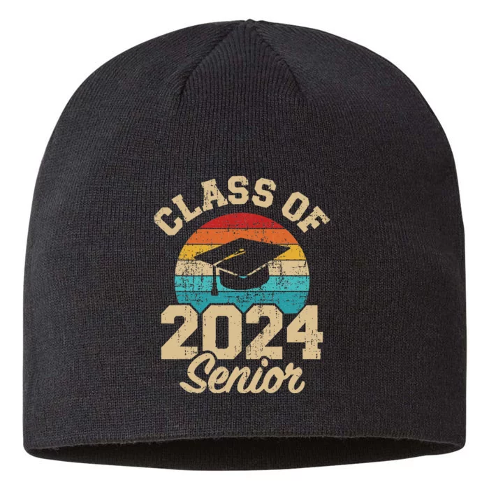 Class of 2024 senior vintage and retro 8 1/2in Sustainable Knit Beanie