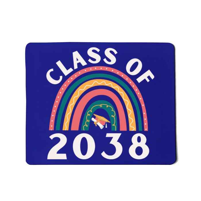 Class Of 2038 Graduation Kindergarten 2038 School Rainbow Gift Mousepad