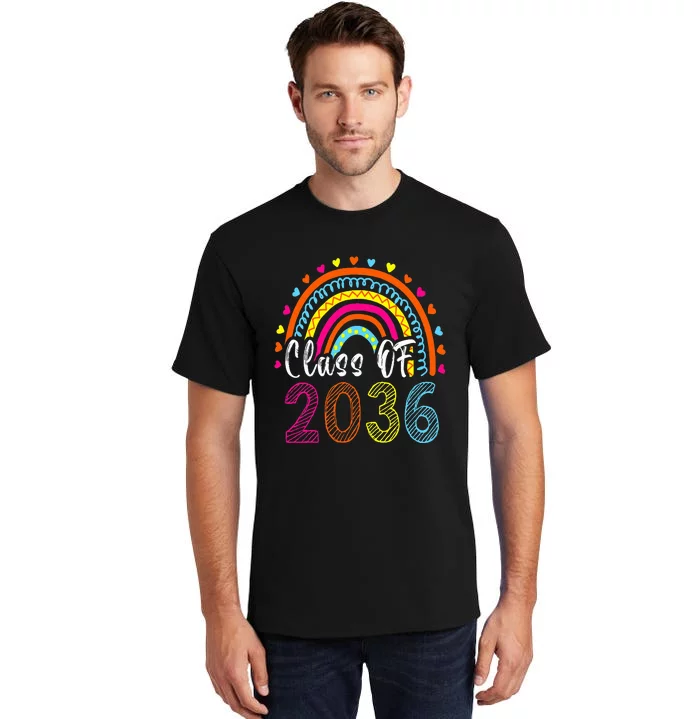 Class Of 2036 Grow With Me First Day Of School Graduation Tall T-Shirt