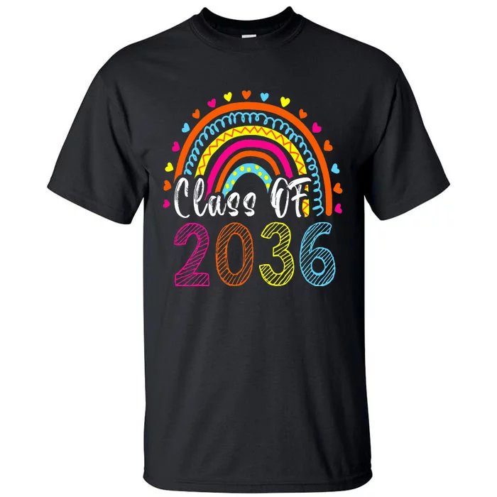 Class Of 2036 Grow With Me First Day Of School Graduation Tall T-Shirt