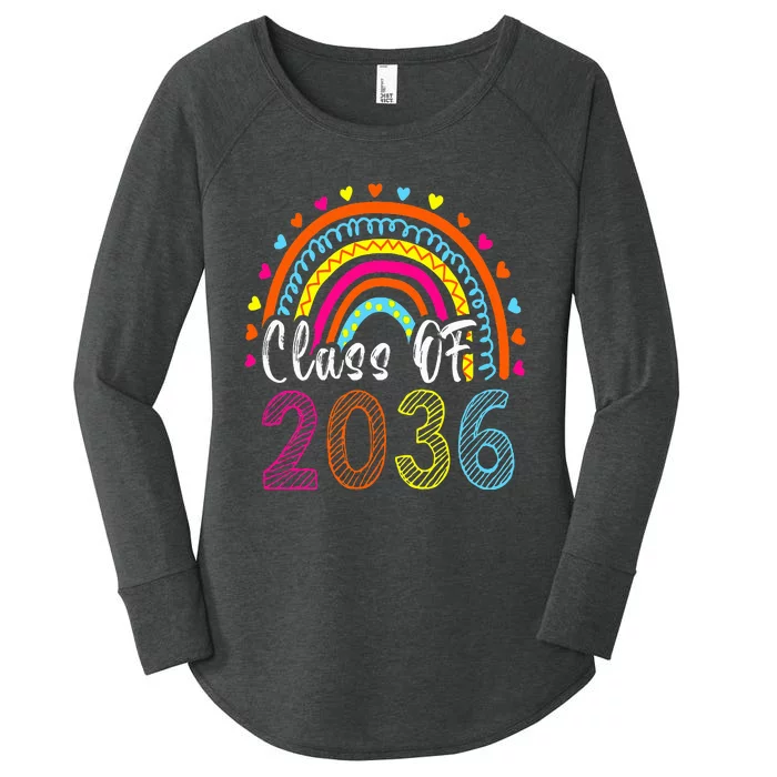 Class Of 2036 Grow With Me First Day Of School Graduation Women's Perfect Tri Tunic Long Sleeve Shirt