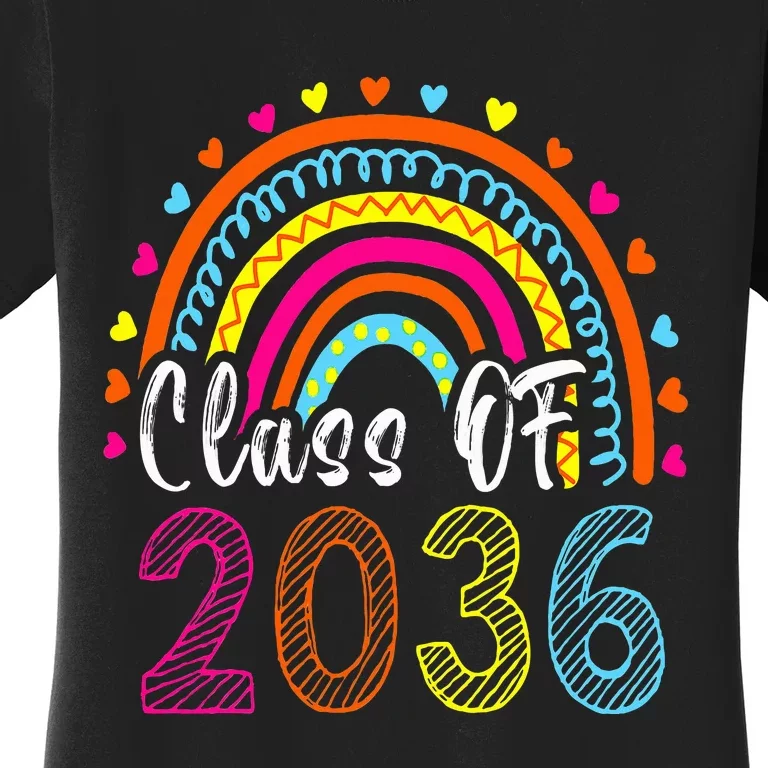 Class Of 2036 Grow With Me First Day Of School Graduation Women's T-Shirt