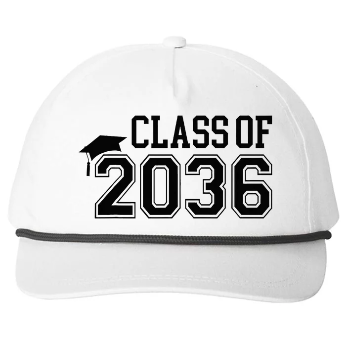 Class of 2036 First Day of School Grow with Me Graduation Snapback Five-Panel Rope Hat