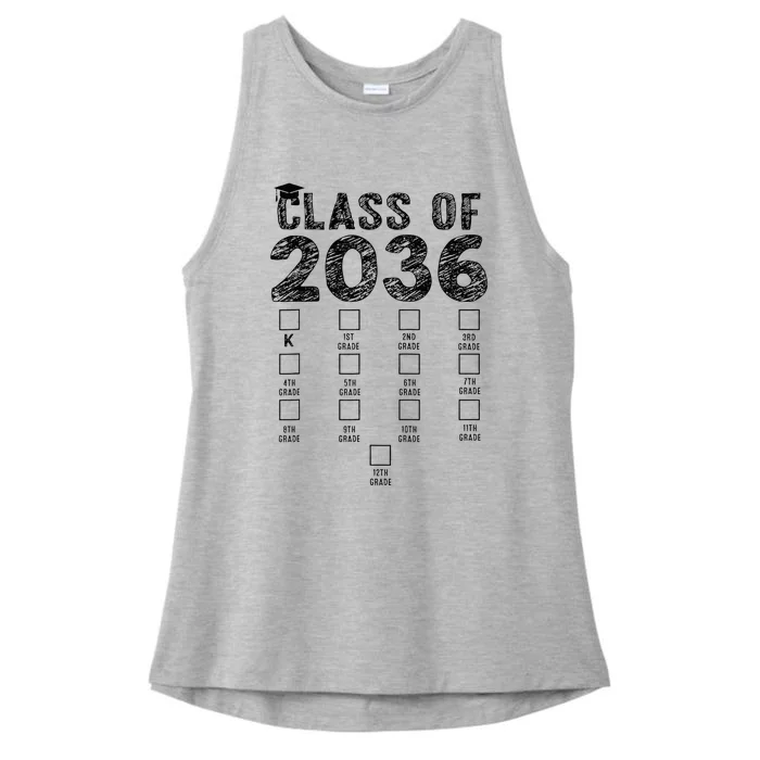 Class Of 2036 Grow With Me With Space For Checkmarks Ladies Tri-Blend Wicking Tank