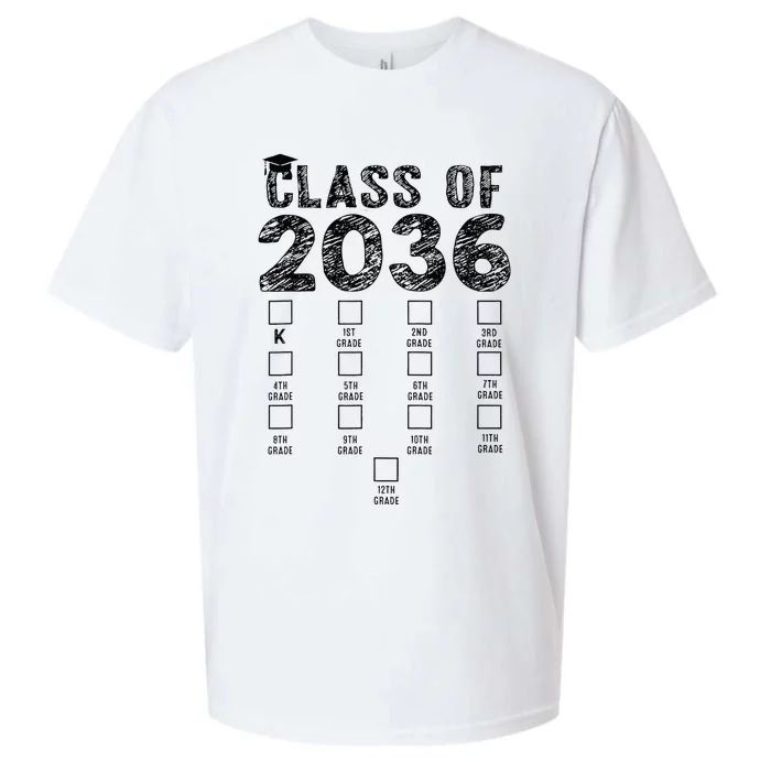 Class Of 2036 Grow With Me With Space For Checkmarks Sueded Cloud Jersey T-Shirt