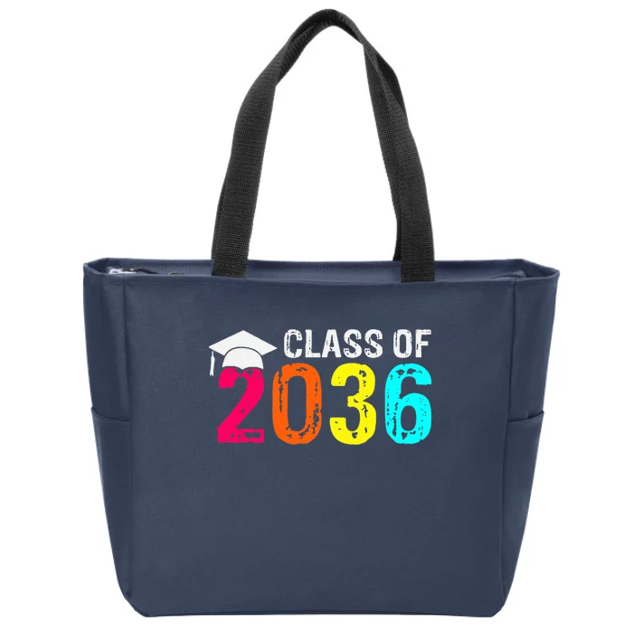 Class Of 2036 Grow With Me First Day Of School Graduation Zip Tote Bag