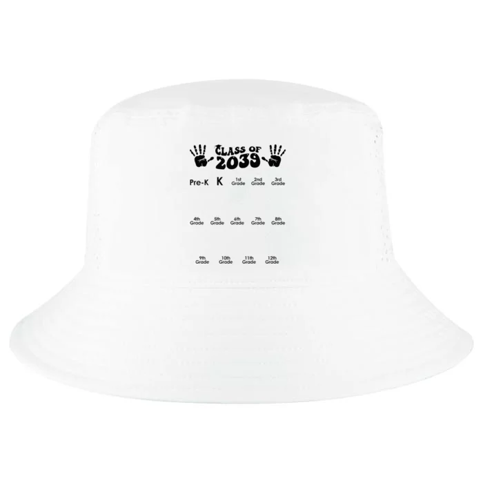 Class Of 2039 Grow With Me Handprint PreK 12th Grade K12 Cool Comfort Performance Bucket Hat