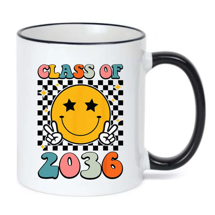 Class Of 2036 Grow With Me First Day Kindergarten Girls Black Color Changing Mug