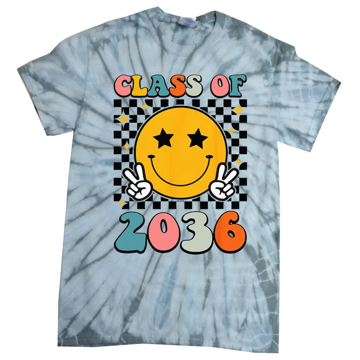 Class Of 2036 Grow With Me First Day Kindergarten Girls Tie-Dye T-Shirt