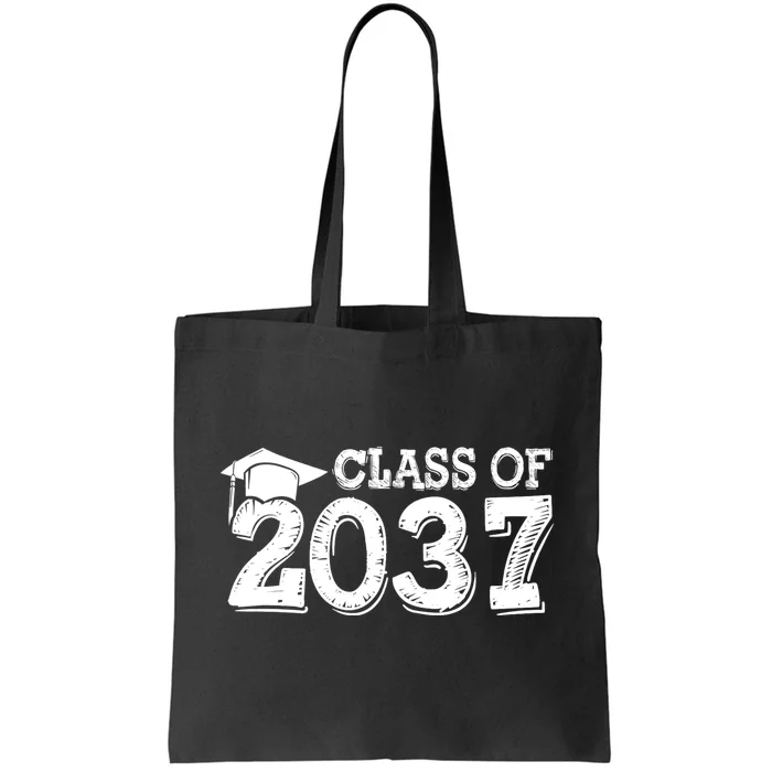 Class Of 2037 Grow With Me Handprints Space On Back Tote Bag