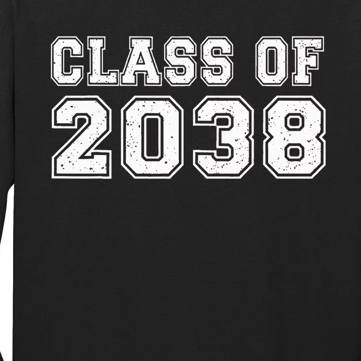 Class Of 2038 Grow With Me Graduates Kindergarten Tall Long Sleeve T-Shirt