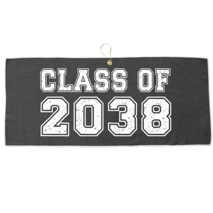 Class Of 2038 Grow With Me Graduates Kindergarten Large Microfiber Waffle Golf Towel