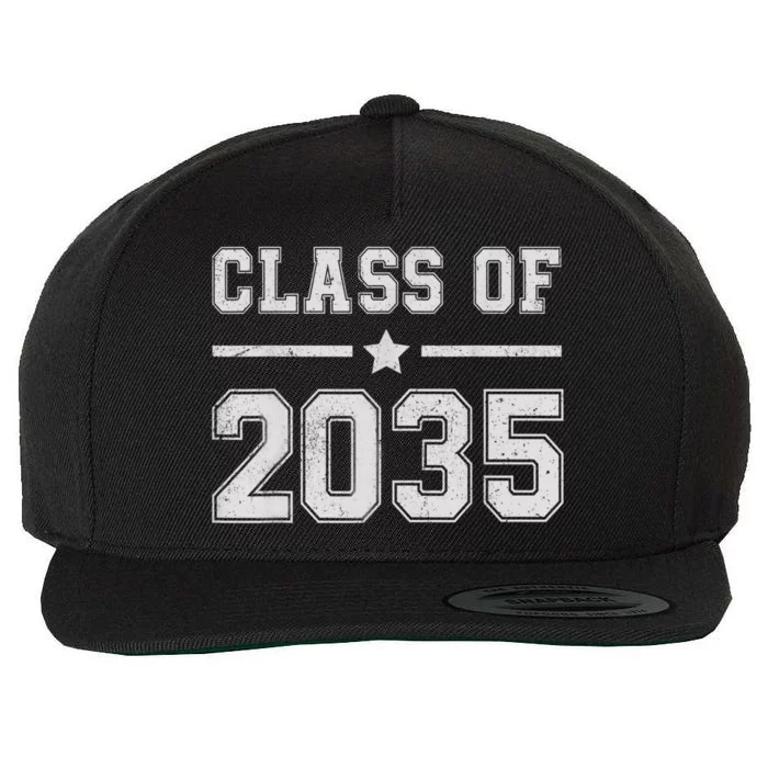 Class Of 2035 PreK Graduate Kindergarten Graduation Wool Snapback Cap