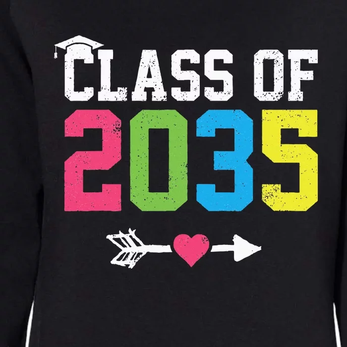 Class Of 2035 Grow With Me Graduation First Day Of School Womens California Wash Sweatshirt